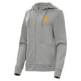 thumbnail image 2 of Women's Antigua  Heather Gray Wyoming Cowboys Seeker Full-Zip Hoodie Jacket, 2 of 3