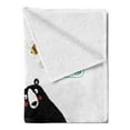 thumbnail image 2 of Saying Soft Flannel Fleece Throw Blanket, We Were Meant to Be Together Bears Couple, Cozy Plush for Indoor and Outdoor Use, 50" x 60", White Multicolor, by Ambesonne, 2 of 5