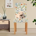 thumbnail image 4 of Yayeee 2 Pack Dining Chair Covers Stretch Parson Chairs Slipcovers Seat Protector, Watercolor Wildflowers Pattern, 4 of 6