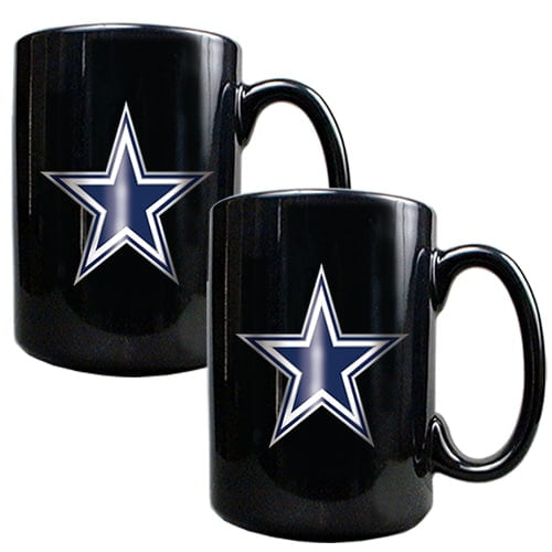 Dallas Cowboys 15oz. Coffee Mug Set Black