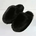 thumbnail image 4 of Kilaqueen Women's Faux Fur Fluffy Fuzzy Slippers Closed Toe Warm Winter House Slides Shoes Furry Soft Plush Indoor Outdoor Slip On Slipper, 4 of 4