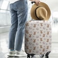 thumbnail image 2 of Beige Highland Cow Flower Pattern Luggage Cover Fashion Suitcase Cover Baggage Covers Fit 25-28 Inch Luggage (Go Travel), 2 of 5