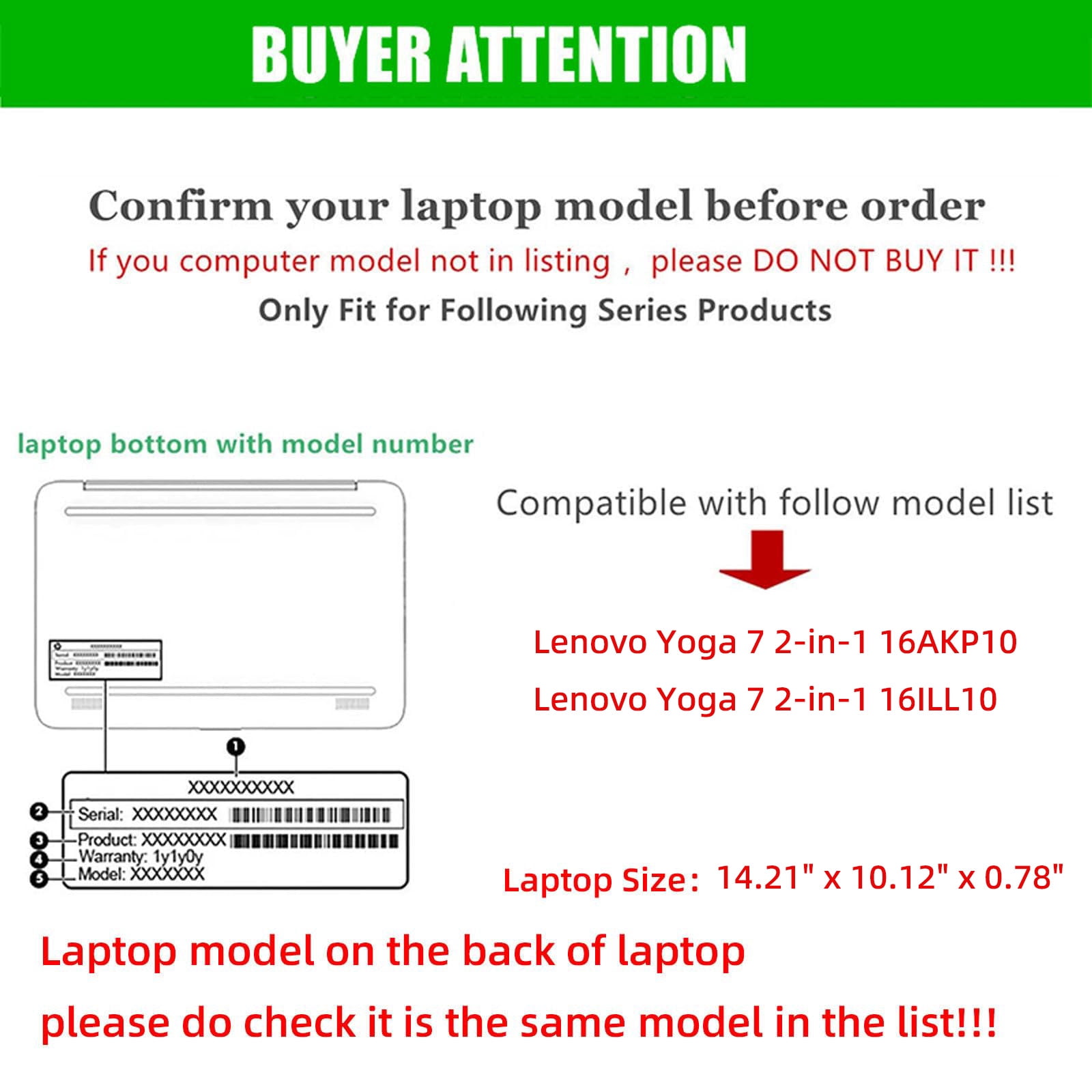 Laptop Case Cover for Lenovo Yoga 7 2-in-1 16ILL10 /16AKP10 16-inch, 2-in-1 Detachable PU Leather Protective Shell Sleeve(Wine red)