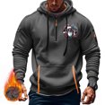 thumbnail image 3 of Christmas Men's Flannel Hoodie Shirts Casual Blazer Hoodie Slim Fit Black Jean Hoodie Ripped Hoodies Zip Up Hoodies Rain Hoodie Young Adult Fashion, 3 of 4