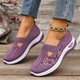 thumbnail image 5 of Orthopedic Shoes for Women,Women Wide Width Breathable Walking Comfortable Slip on Sneakers,Non Slip Arch Support Slip on Shoes Purple 6, 5 of 7