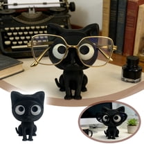 5.9 Inch Creative Animal Glasses Holder Stand 3D Cat Eyeglass Stand Cat Shaped Spectacles Holder for Shelf Home Office Desk Décor Gift