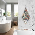 thumbnail image 2 of Yayeee 100% Cotton Hand Towels for Bathroom 16" x 28" Soft Absorbent Kitchen Towel, Beige Geometric, 2 of 7