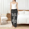 thumbnail image 4 of Sikiie Travel The World1 Women’s Ultra-Soft Comfy Lounge Pants Sleepwear Comfy Lounge Pants Drawstring Sleep Bottoms with PocketsX-Large, 4 of 6