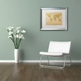 thumbnail image 4 of Trademark Fine Art "Antique World Map" Canvas Art by Michael Tompsett White Matte, Silver Frame, 4 of 5