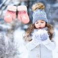 thumbnail image 1 of Fleece Thickened Warm Mittens For Boys And Girls Cute Mittens, 1 of 6