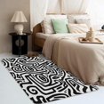 thumbnail image 4 of Abstract Checkered Area Rug,5x8 Carpet,Non Slip Washable Fuzzy Super Soft Easy Clean, Geometric Rugs for Bedroom Living Room Dining Room, Aesthetic Rug Decorations, Low Pile Non Shedding Carpets, 4 of 7