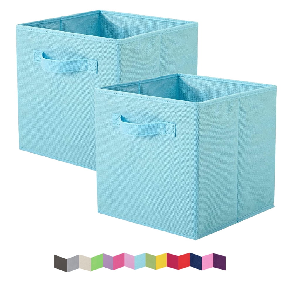 PinkSheep Foldable Fabric Storage Cube Bins, 11" Cube Organizer Basket