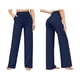 thumbnail image 3 of Pantalones Pierna para Mujer Pantalones Yoga Cintura Alta con Bolsillos Pantalones Deportivos Holgados y Elásticos para Trabajo o para Estar Cómoda en Marino L, 3 of 7
