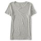thumbnail image 1 of Aeropostale Camiseta básica sólida para mujer, gris, pequeña Aeropostale  Camiseta básica, 1 of 2