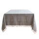 thumbnail image 2 of Mantel de comedor, mantel a cuadros, rectangular, borde con flecos, cubierta de mesa, decoración de lino de algodón, 140x180cm AweSitey HA007855-02, 2 of 6