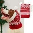 thumbnail image 6 of Christmas New Atmosphere Love Snowflake Elk Printing Knitted Warm Pet Dog Cat Fur Ball Hat, 6 of 6