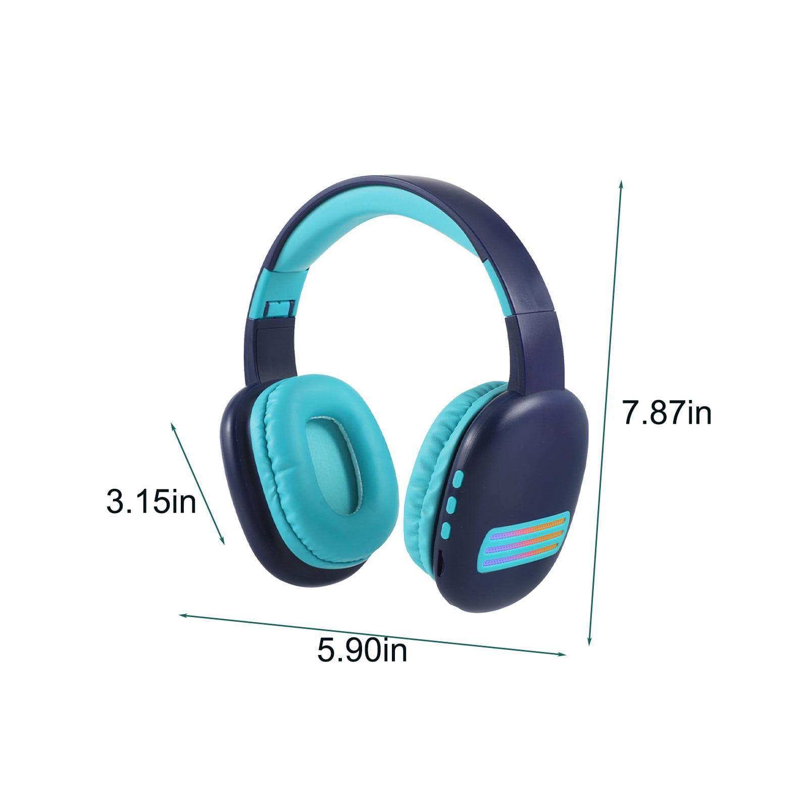 Wireless Headset with Mic for Work, Bluetooth Headset with AI Noise Cancelling Microphone, 65Hrs Working Time Wireless Headset with Microphone for Work from Home/PC/CallCenter/Computer/Laptop(Navy)