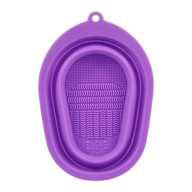 Fiudx Limpiador de Brochas de Maquillaje, Almohadilla Multiusos de Herramientas de Belleza, Recipientes de Brochas Plegables, Tapete Suave y Reutilizable, Ideal Viajes y Uso Familiar, Diseño Ecológic