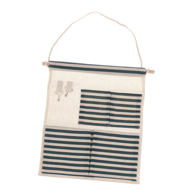 Bolsa de Almacenamiento de Cosméticos para Colgar en Armario para Habitación de Niños Bolsa Organizadora de Cosas 4 bolsillos - azul