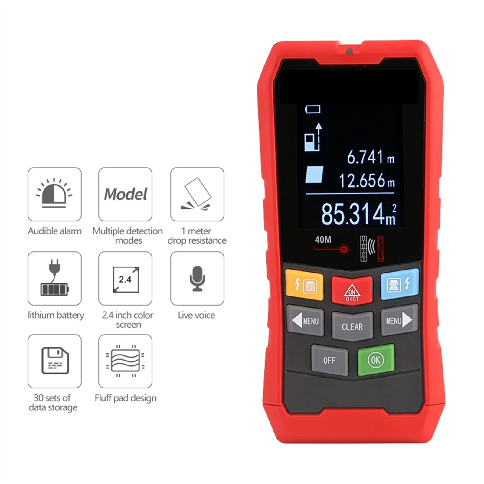 Wall Scanner 4 In 1 Metal Detector Wood Stud Finder AC Voltage Live Cable Wires Depth Tracker ,Accurate and Quick - 387LM