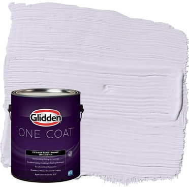 Glidden One Coat Exterior Paint and Primer, Misty Violet / Purple, Gallon, Satin