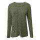 thumbnail image 4 of MHFRRA Camiseta de Manga Larga Ajustada para Otoño e Invierno, Básica, Elástica, Acanalada, Cómoda, Cuello Redondo, Informal, para Uso Diario Verde Militar, 4 of 4