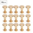 thumbnail image 4 of YLSHRF Rivet,50 Set 8mm Pure Copper Flat Head Rivets Leather Strap Screws Kit For Notebook Binding, 4 of 8