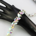 thumbnail image 6 of Hesroicy 1 Yard Rhinestone Trim Shining Glass Craft Long Row Glitter Stone Charms DIY Making AB/Silver Color Faux Crystal Chain Shoes Clothing Accessories Sewing Crafts, 6 of 7
