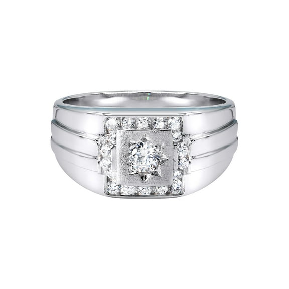 Mens Silver CZ Star Pinky Ring | Appx 5.7 Grams