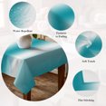 thumbnail image 5 of Turquoise White Ombre Table Cloth Waterproof Tablecloths, Abstract Art Modern Teal Gradient Tablecloth Dining Table Cover for Kitchen Party Tabletop Outdoor, Square Tablecloth 60x60 Inch, 5 of 9