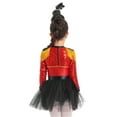 thumbnail image 4 of Sholeno Kids Girls Magician Circus Dress Up Sequin Tassel Long Sleeve Tutu Dress Leotard Halloween Red 14, 4 of 7