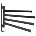 thumbnail image 1 of Barra para toallas giratoria negra compañero barra para colgar en la esquina del baño gancho para batas montado en la pared organizador para abrigos ropa barra para toallas, 1 of 7