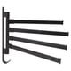 thumbnail image 5 of Toallero giratorio negro sin perforaciones Toallero de baño Toallero de pared Barra para colgar en esquina de baño 4 brazos, 5 of 15