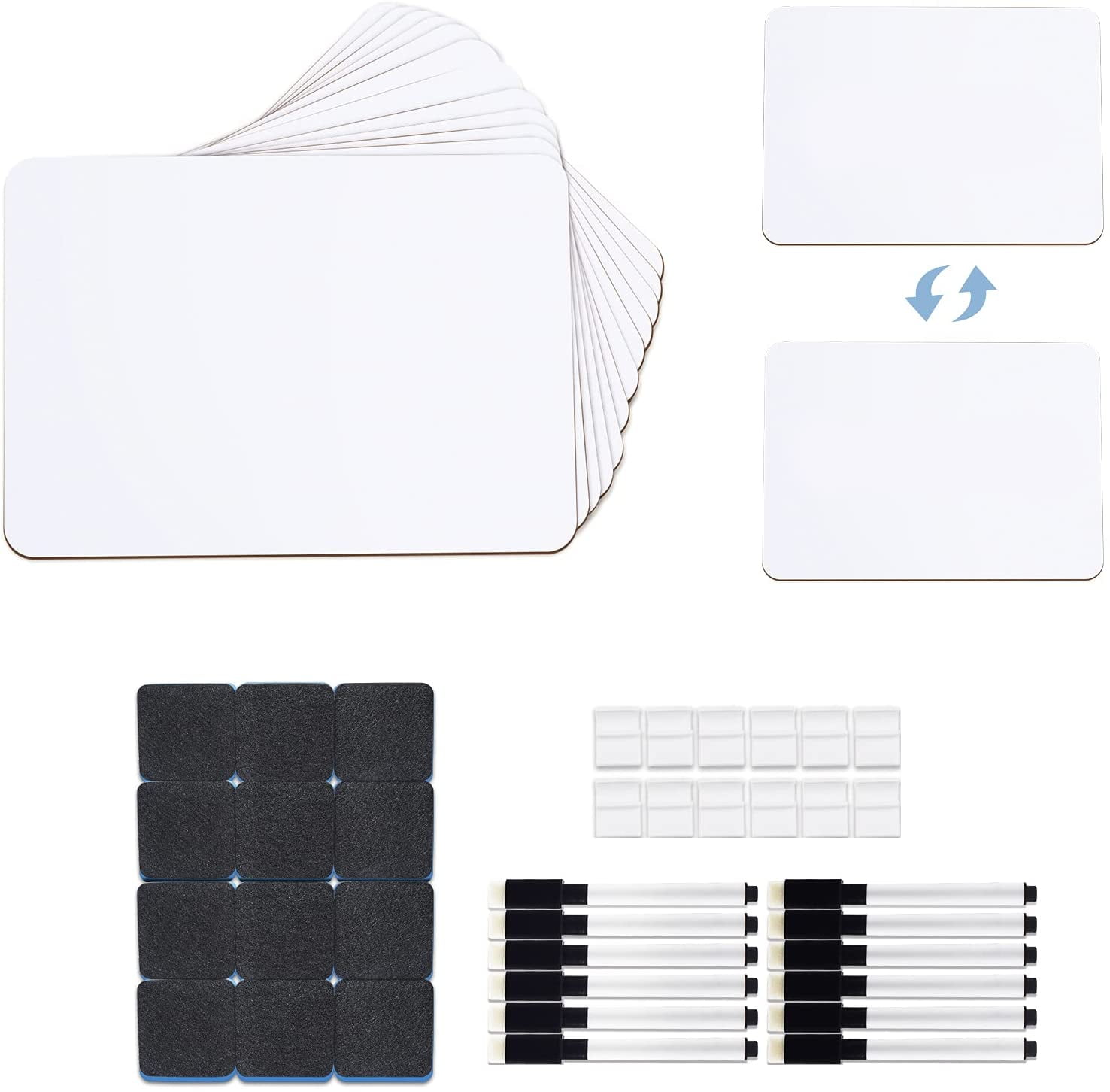 Whiteboard, DoubleSided Dry Erase Board for Classroom, 6Pack Small