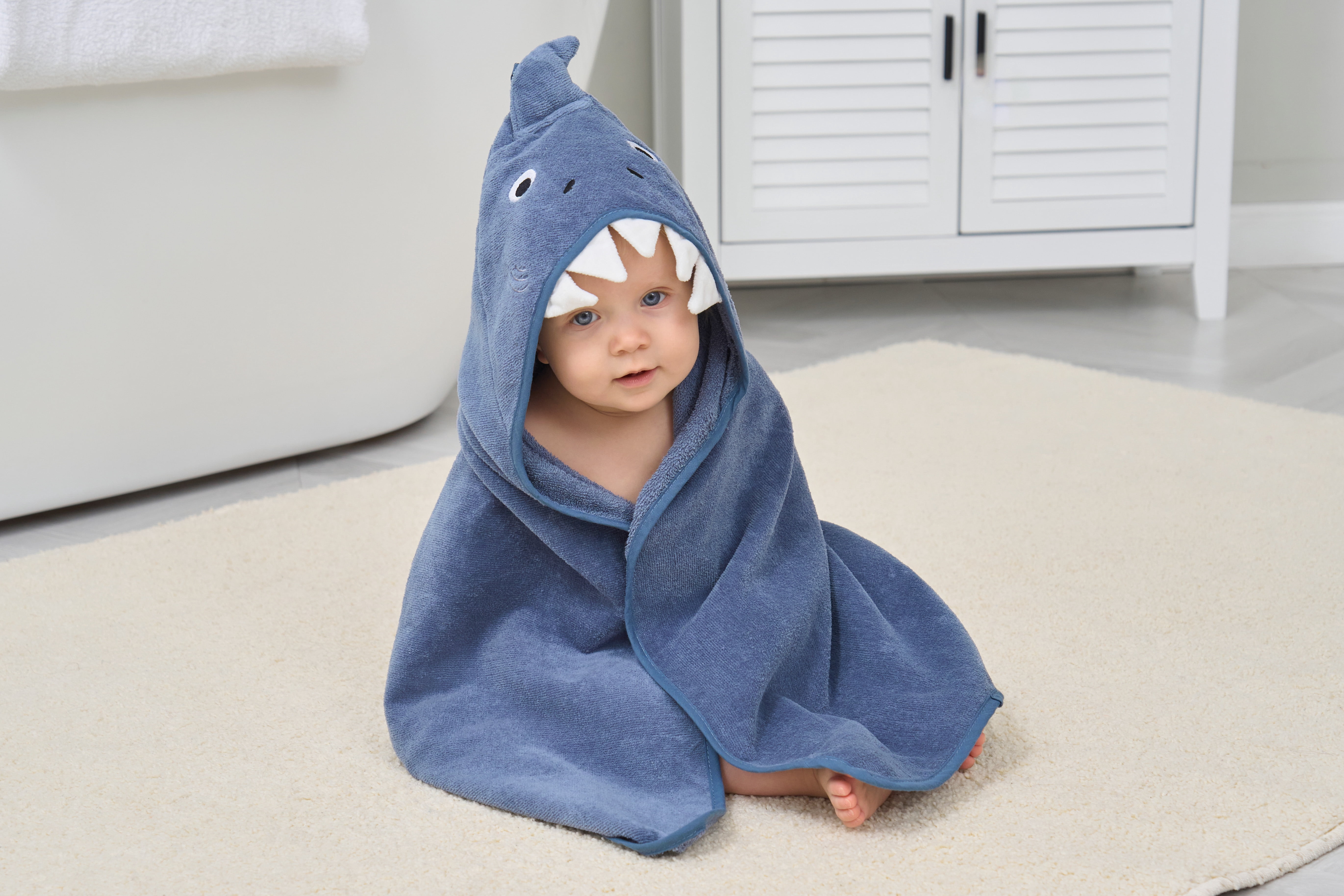 Parent's Choice Cotton Shark Baby Hooded Towel
