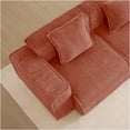 thumbnail image 4 of JERFIT Modern Velvet Sofa 2-Seater, Red Boneless Cloud Couch, No Assembly Modular Sectional for Living Room, Plush Pillows & Wide Armrests, 4 of 10