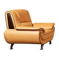 thumbnail image 3 of EK9608 Yellow and Brown Color With Faux Leather Chair, 3 of 3