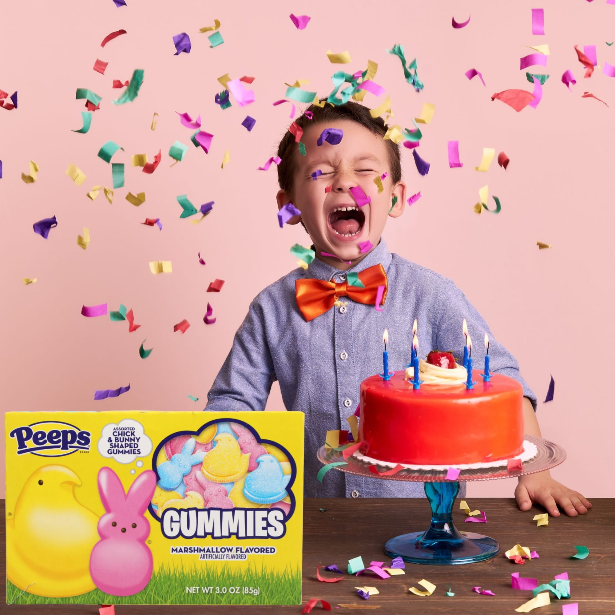 Peeps Marshmallow Flavored Gummies, Assorted Chicks, and Bunnies Chewy Candy for Kids Adults Snacks Easter Egg Hunt Basket Stuffer Goodies Bag Filler Spring Holiday Birthday Party Favor Pack of 6