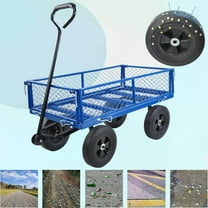 DUOSONG Tools Cart Wagon Cart Garden Cart Trucks Make It Easier To Transport Firewood Black Metal Garden & Outdoor Garden Supplies Garden Carts