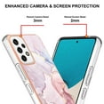 thumbnail image 4 of Allytech Galaxy A53 5G Case, Pretty Marble Design Heavy Duty Shockproof Hybrid Hard PC Soft TPU Bumper Three Layer Drop Protection Anti-Fall Cover Case for Samsung Galaxy A53 5G - Rosegold, 4 of 5