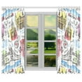 thumbnail image 2 of CADecor London Landmark Pattern Window Curtain Window Treatments Kitchen Curtains 26x39 inches, 2 Pieces, 2 of 3