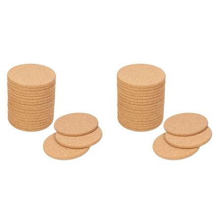 

40Pack Cork Coasters for Drinks Bar Coasters Absorbent Heat Resistant Reusable Saucers for Drink Wine Glasses Cups Mugs