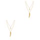 thumbnail image 1 of Collar en capas Sonducket Plumas Hoja Accesorio de moda Mujer Joyería Niñas Plata CBP198829, 1 of 6