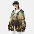 thumbnail image 3 of Vsdgher Sweat à Capuche Imprimé Feuille d'Érable Forêt Husky pour Hommes Femmes, Manches Longues Protection Solaire Pêche Course Natation-TTG, 3 of 7