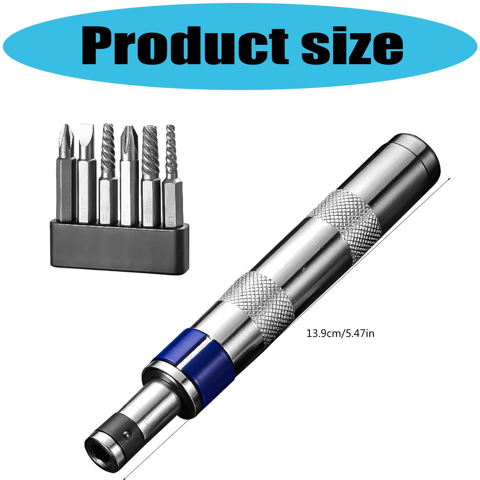 Steel Impacts Screwdriver Set Detachable Head Reversible Direction Driver Chisels Bit Tool For Industrial Repairs