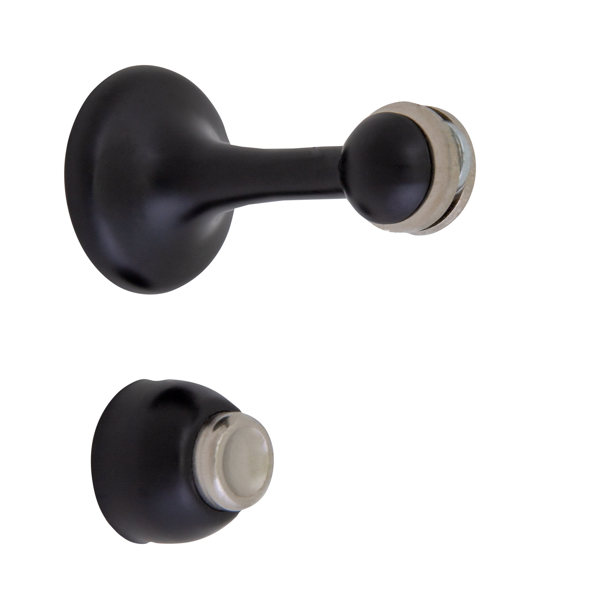 Design House 2-Pack Magnetic Door Stop Wall Protectors with Magnetic Tip, Matte Black