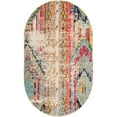 thumbnail image 1 of Unique Loom Tapis Surteint Moderne Sedona 3' 3 x 5' 3 Ovale Multi/Beige, 1 of 2