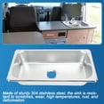 thumbnail image 4 of Fregadero de Barra Pequeño, Fregadero de Cocina Integrado de Acero inoxidable 12,8x6,93x2,56 Pulgadas, Fregadero Rectangular para Lavabo de Mano Con Salida, 4 of 7