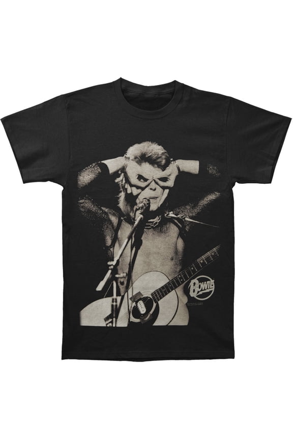 Men's David Bowie Acoustics T-shirt XX-Large Black
