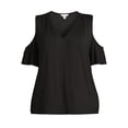 thumbnail image 5 of Terra & Sky Women's Plus Size Cold Shoulder T-Shirt, 5 of 5